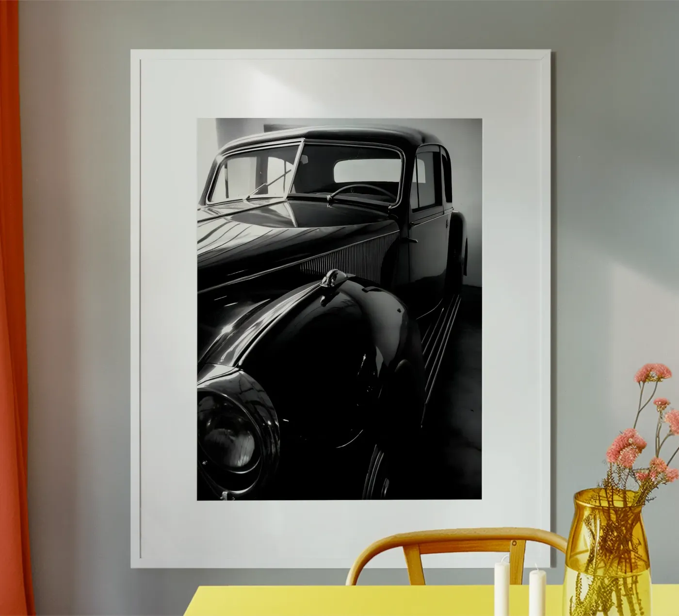 Monochrome Classic Cars Poster von CAR EDITION