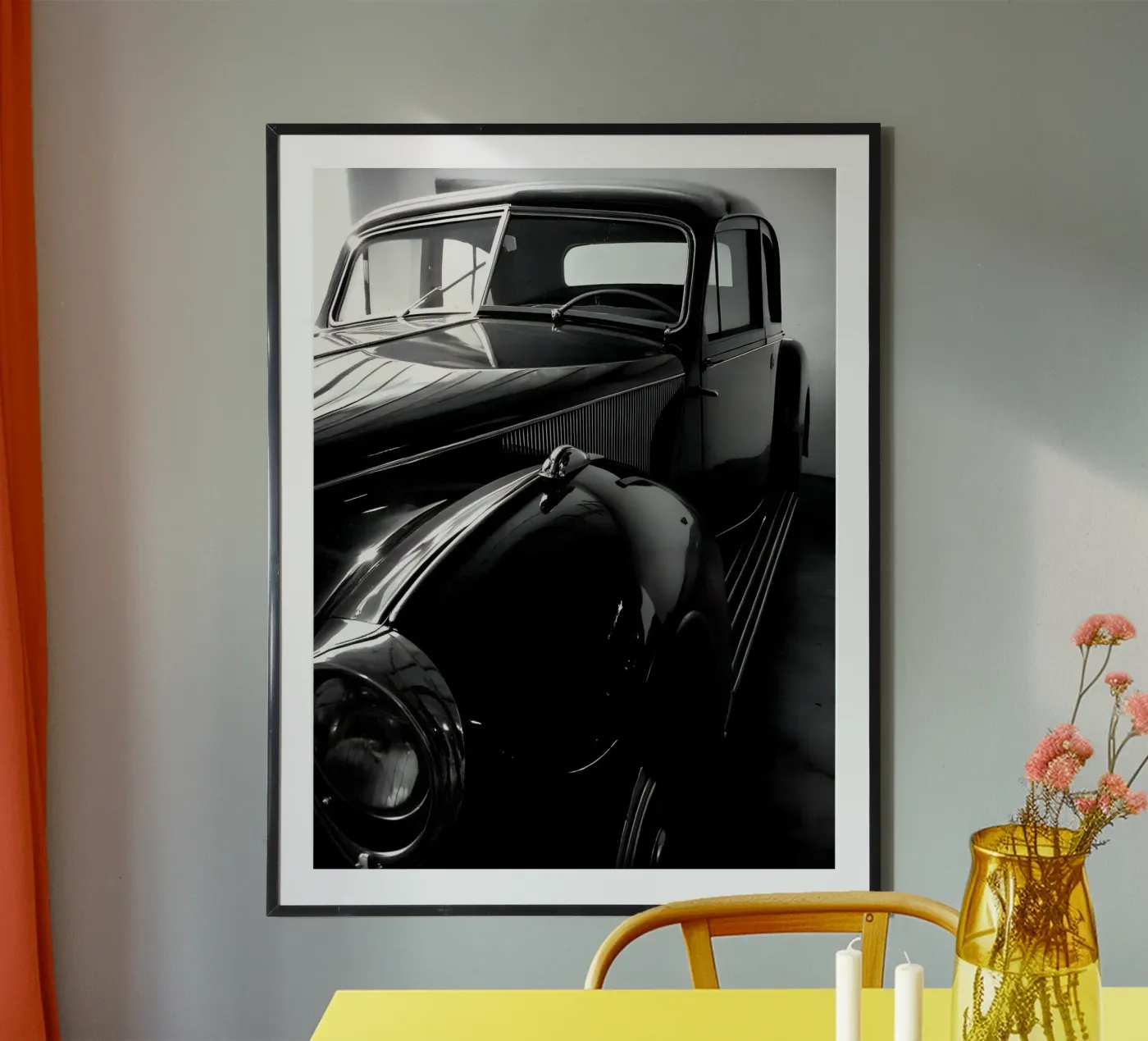 Monochrome Classic Cars Poster von CAR EDITION