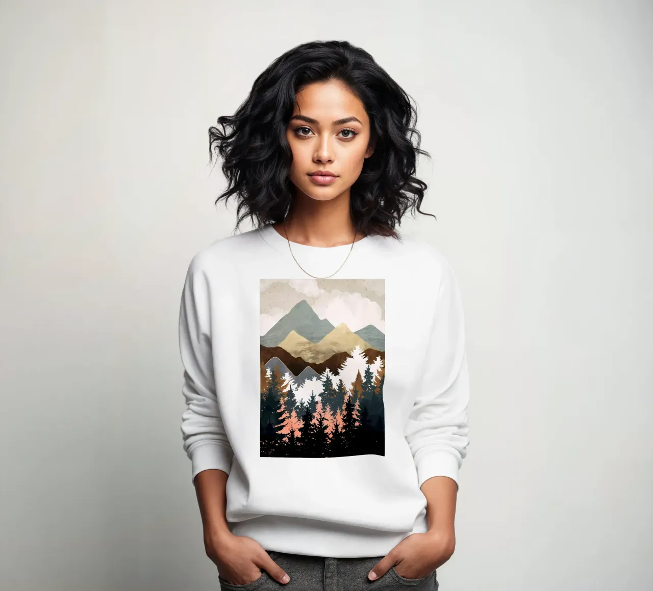 Vista sulla foresta felpa da Albert S Jacob