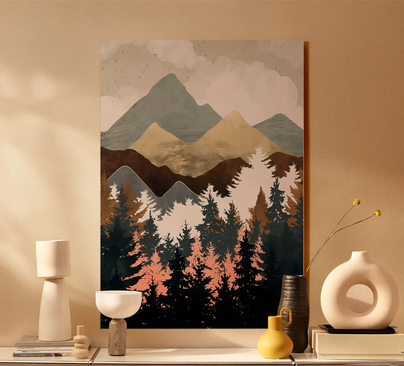 Forest View acryl van Albert S Jacob