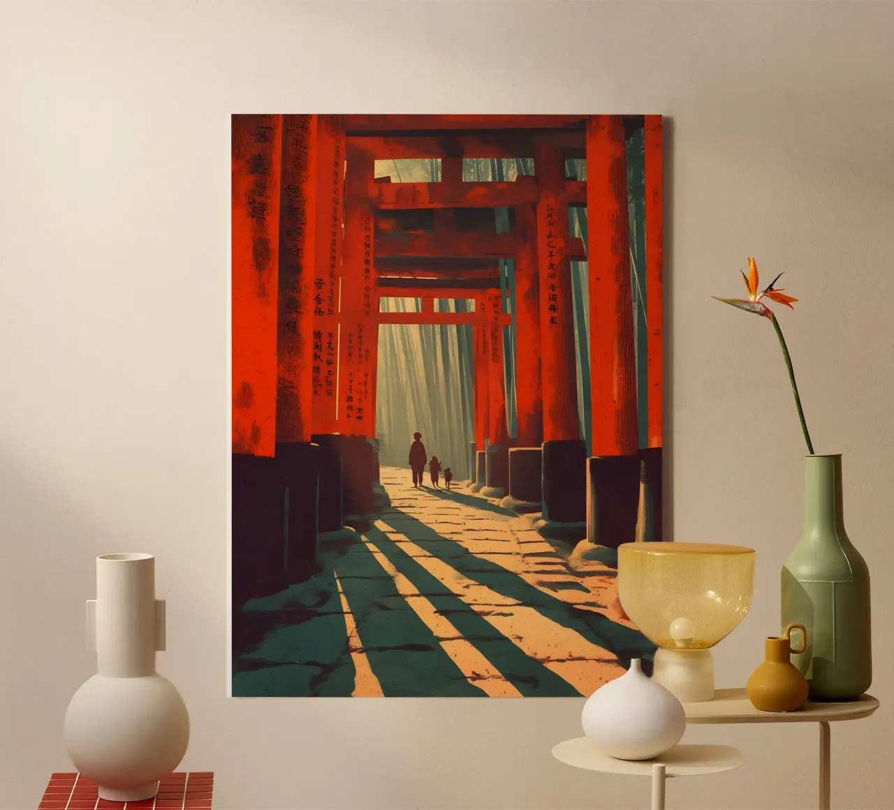 Path of Silence – Through the Torii canvas with Floater frame by Sugoi