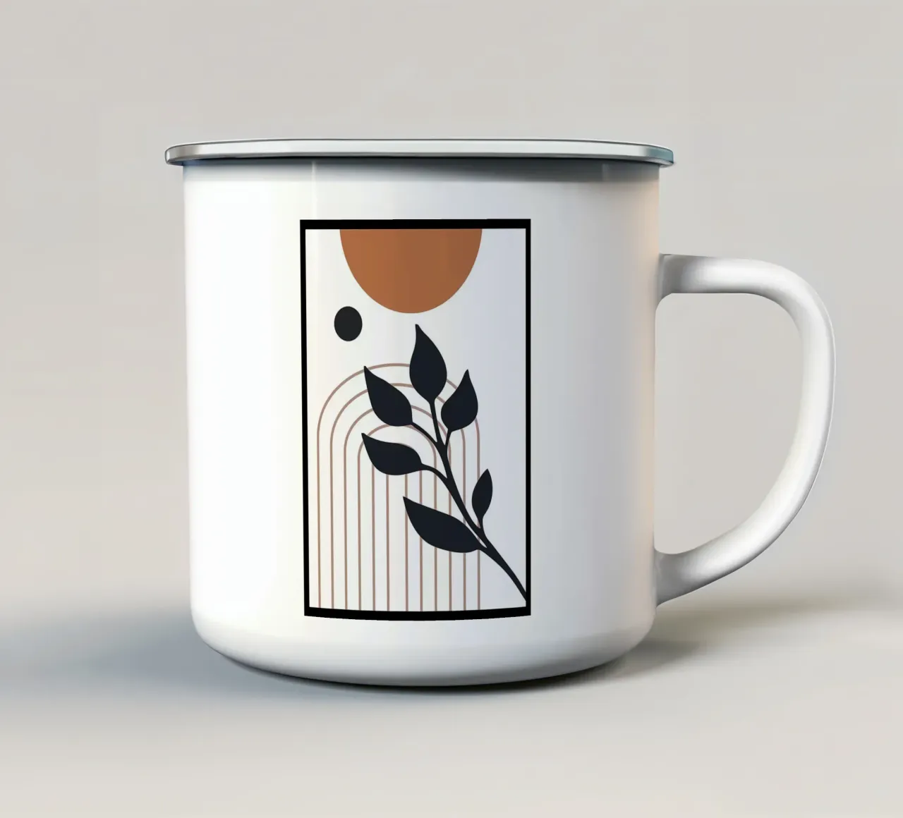 Geometrico astratto tazza in smalto da James M Coyle