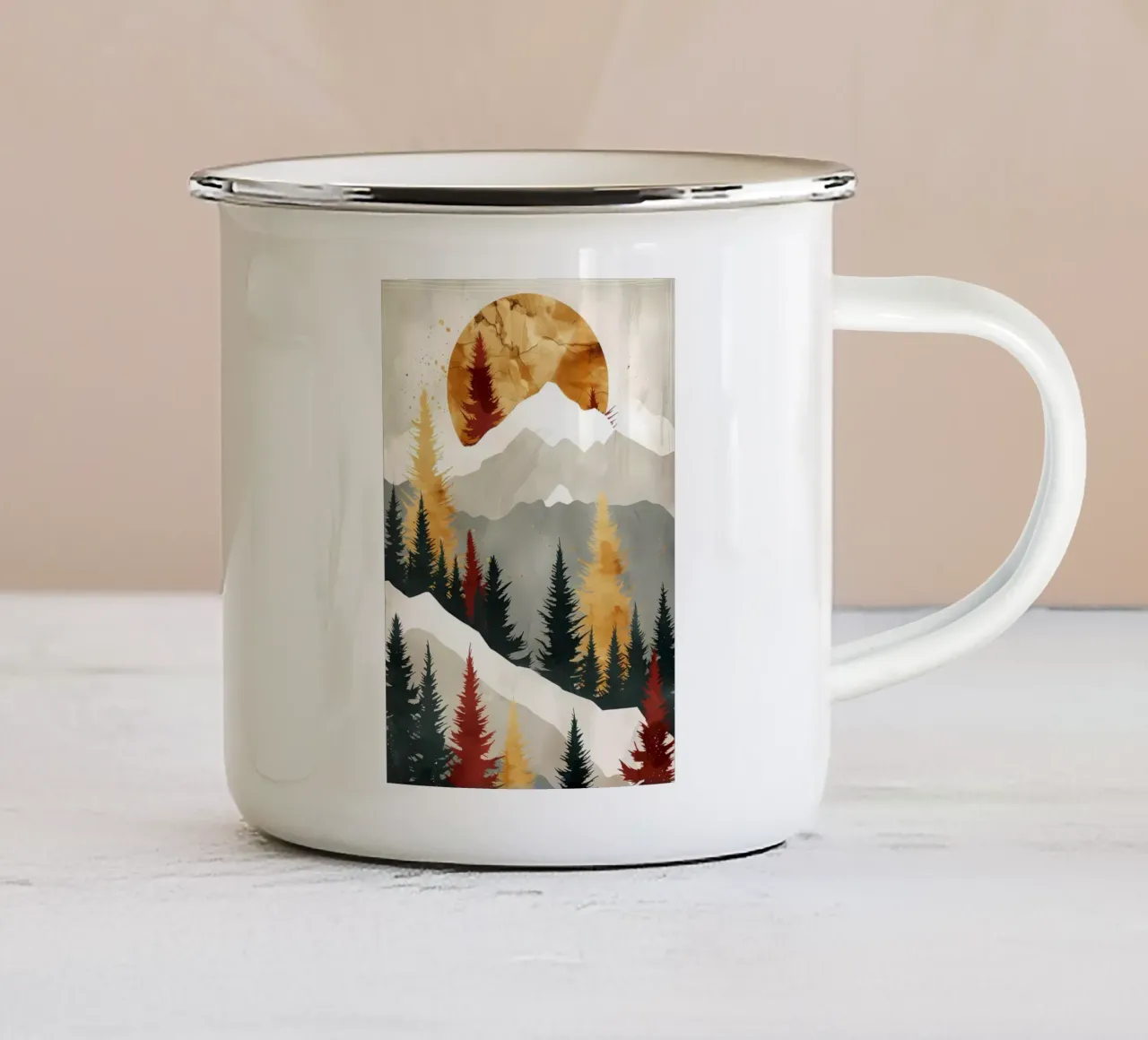 Decorazione oro rosso tazza in smalto da Albert S Jacob