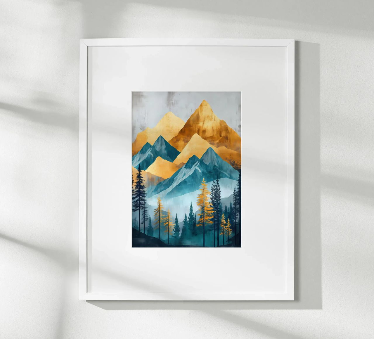 Golden Mountain Landscape poster by Albert S Jacob