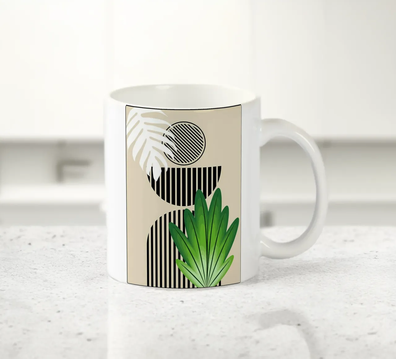 Tropical Geometric Art Print ceramic mug by James M Coyle