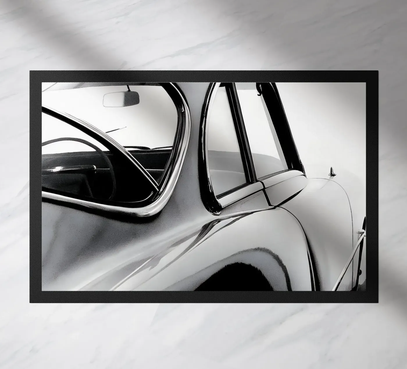 Monochrome Oldtimer Fußmatte von CAR EDITION