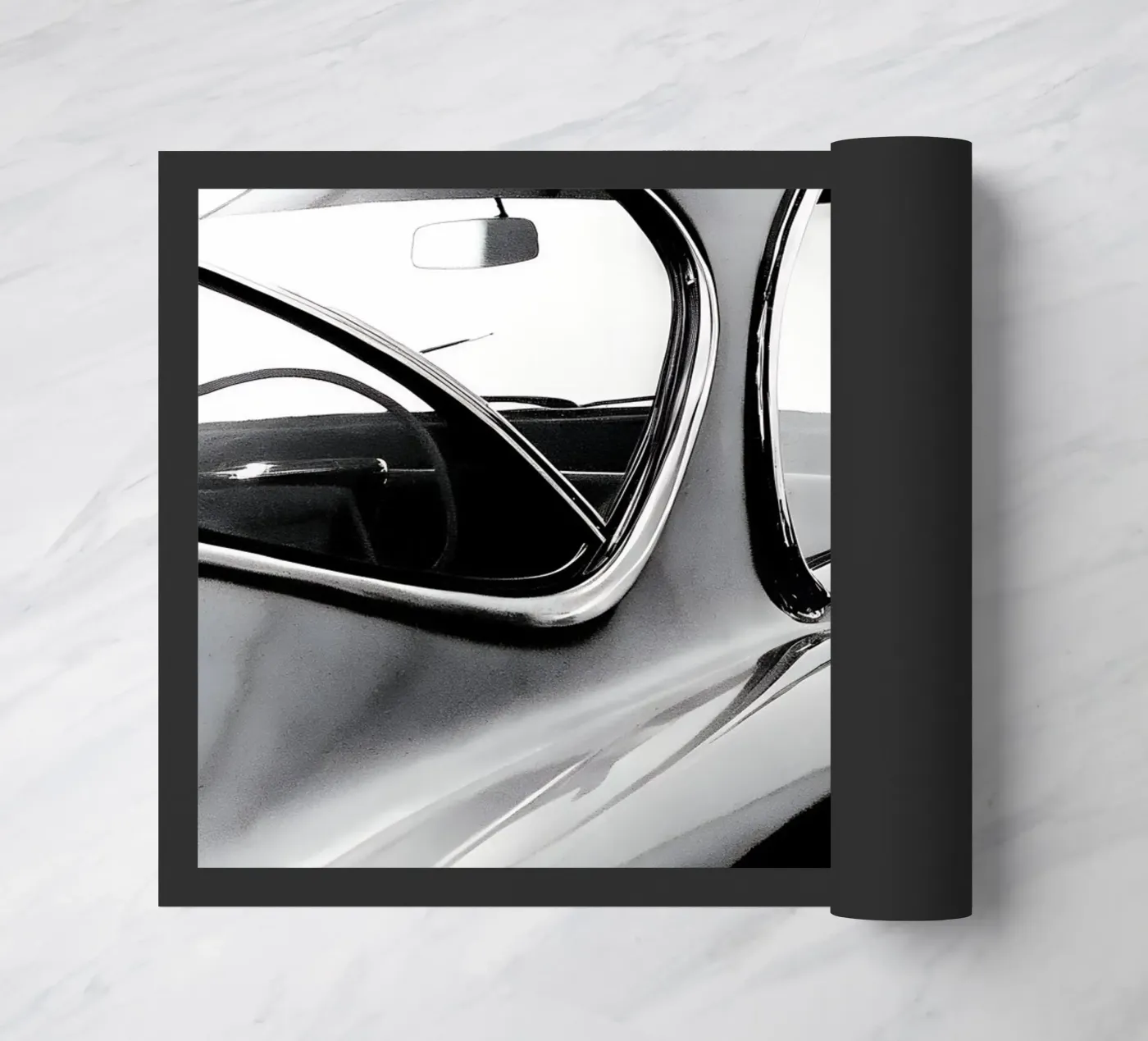 Monochrome Oldtimer Fußmatte von CAR EDITION