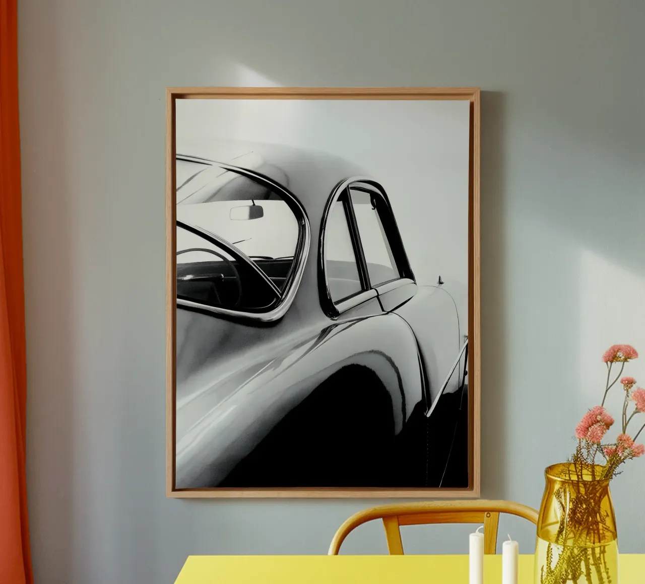 Auto d'epoca monocromatiche tela con Cornice a cassetta da CAR EDITION