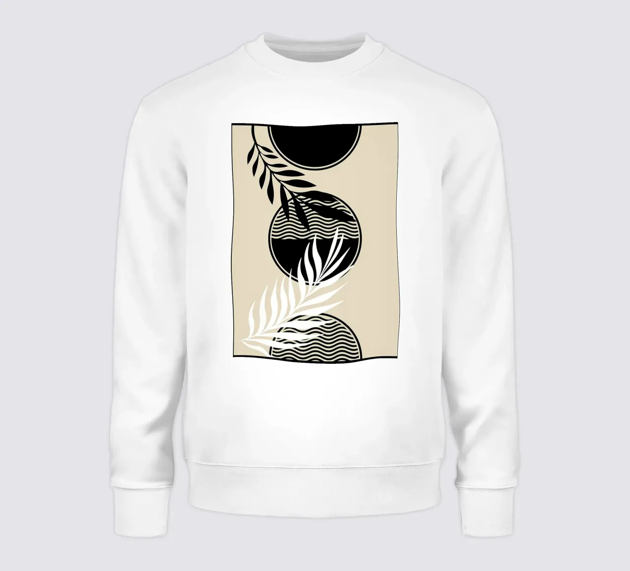 Stampa tropicale in bianco e nero felpa da James M Coyle