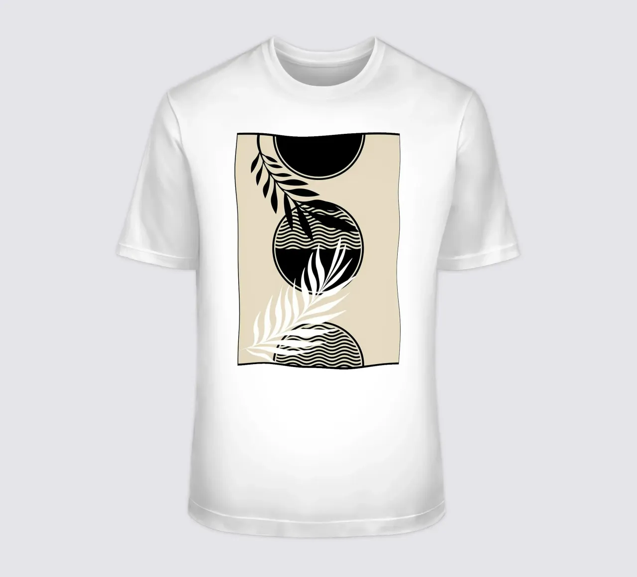 Stampa tropicale in bianco e nero t-shirt da James M Coyle