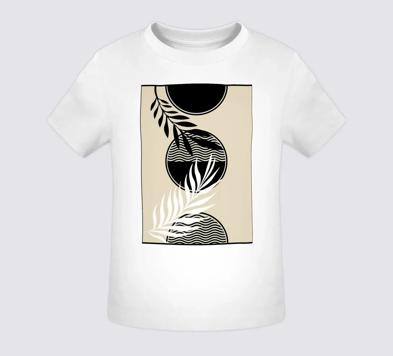 Stampa tropicale in bianco e nero maglietta neonato da James M Coyle