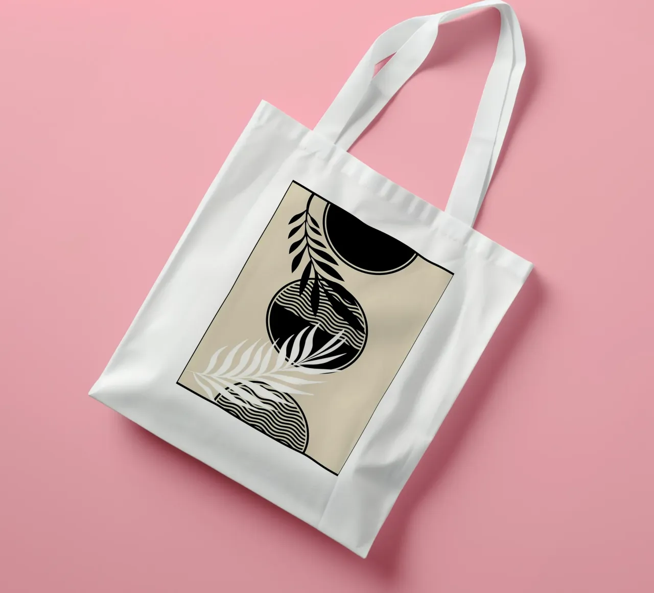 Stampa tropicale in bianco e nero borsa in juta da James M Coyle