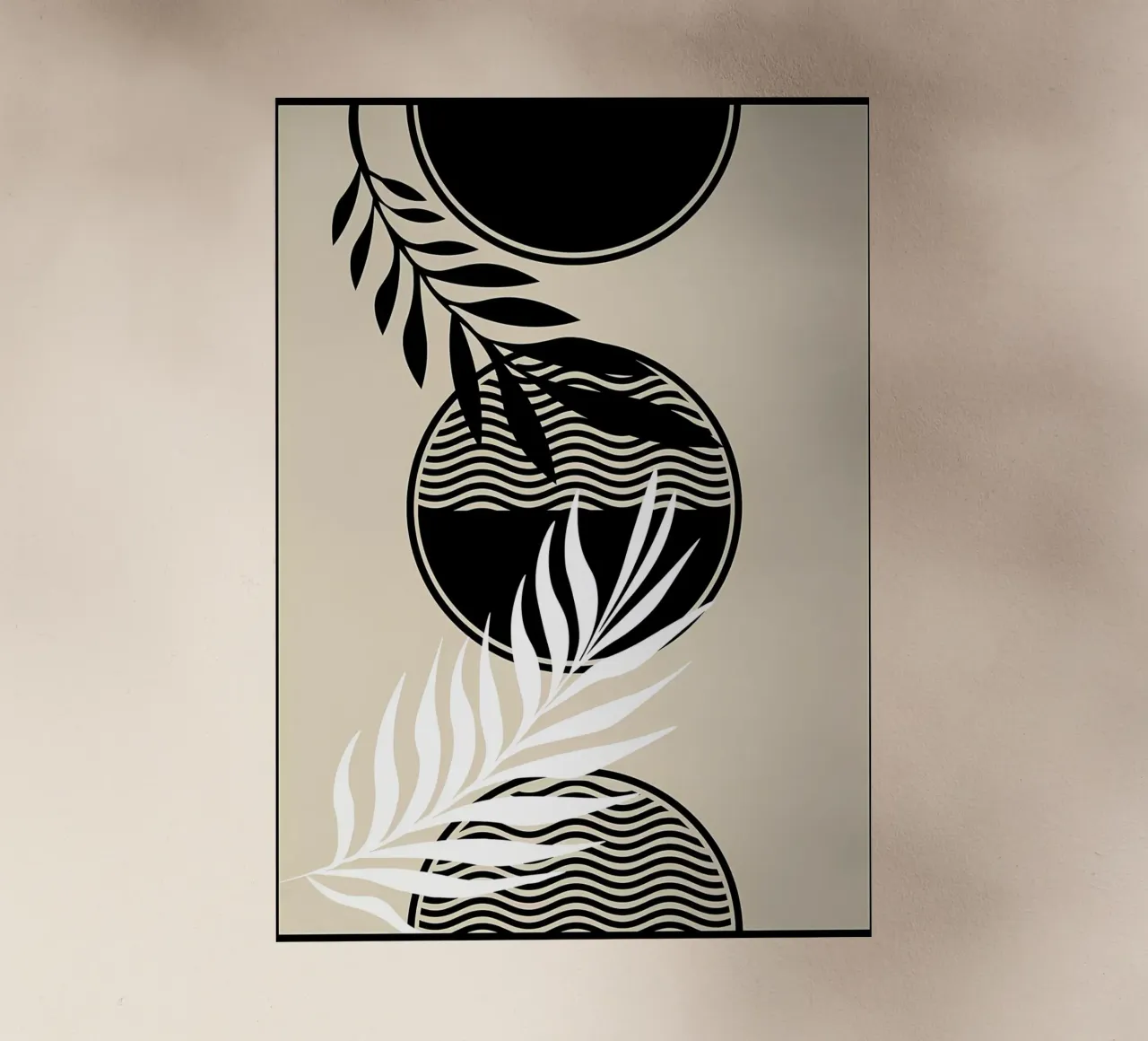 Stampa tropicale in bianco e nero pellicola backlit da James M Coyle