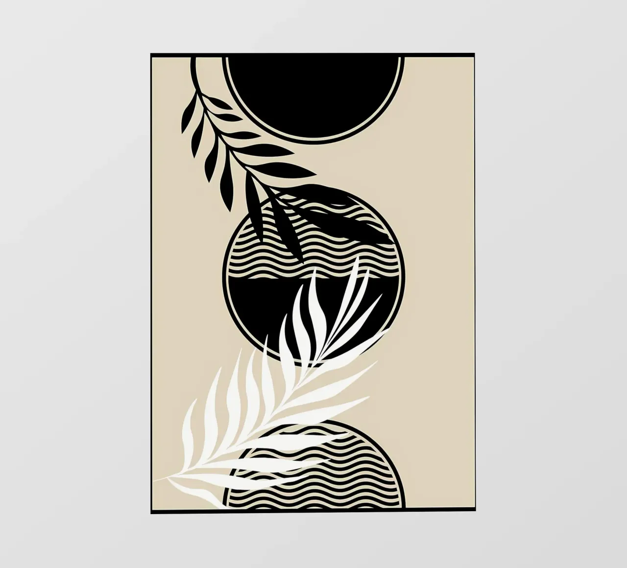 Stampa tropicale in bianco e nero pellicola backlit da James M Coyle