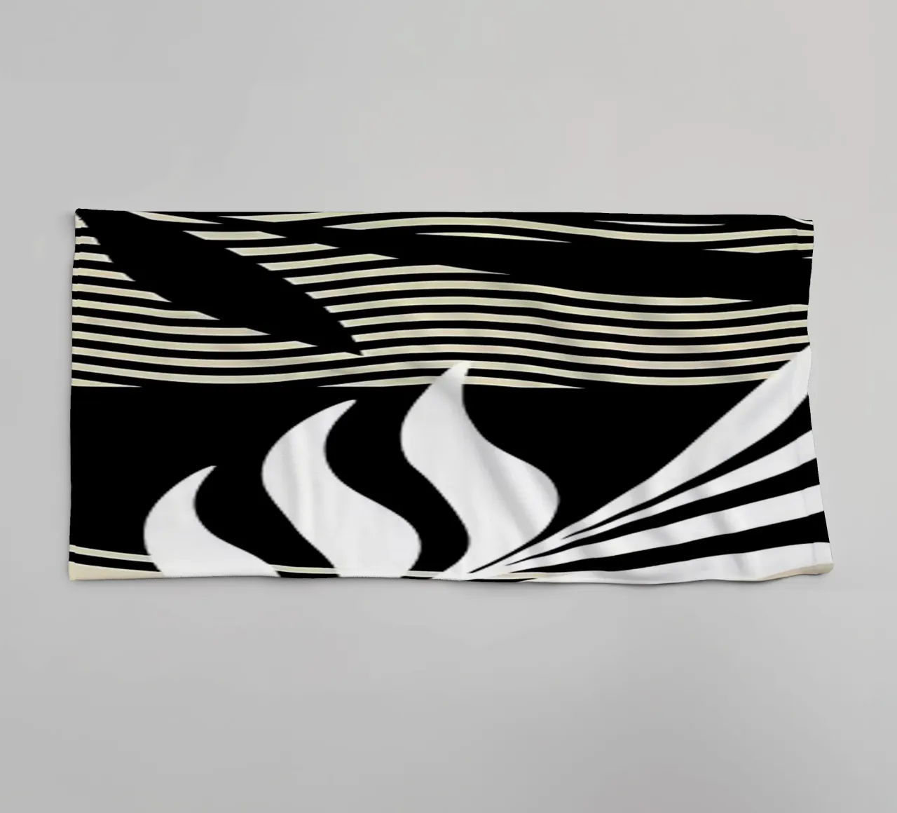 Stampa tropicale in bianco e nero asciugamano da bagno da James M Coyle
