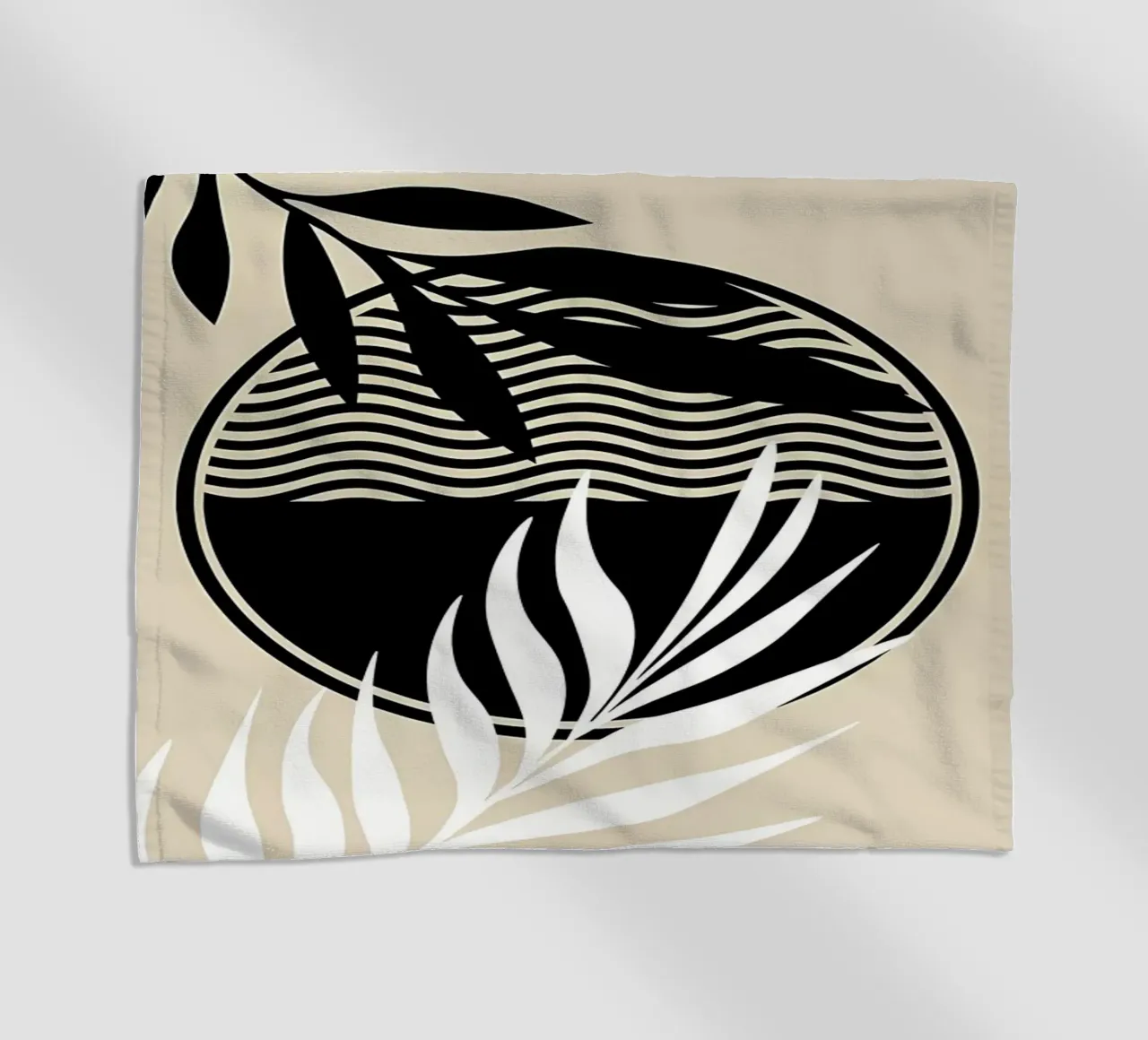 Stampa tropicale in bianco e nero telo mare da James M Coyle