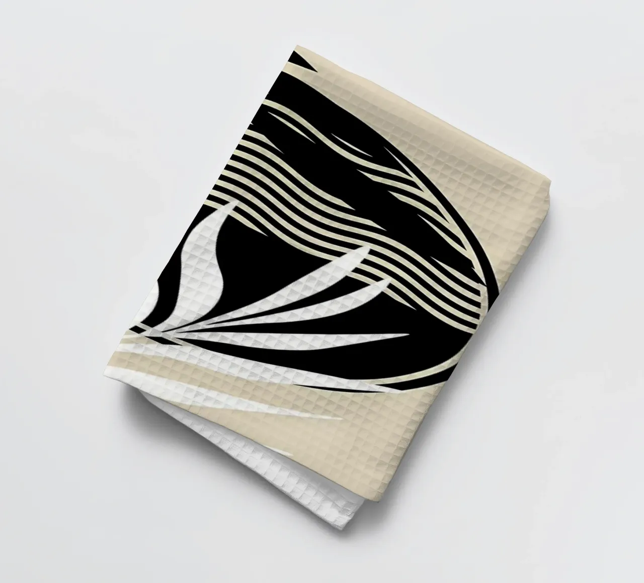 Stampa tropicale in bianco e nero canovaccio da cucina da James M Coyle