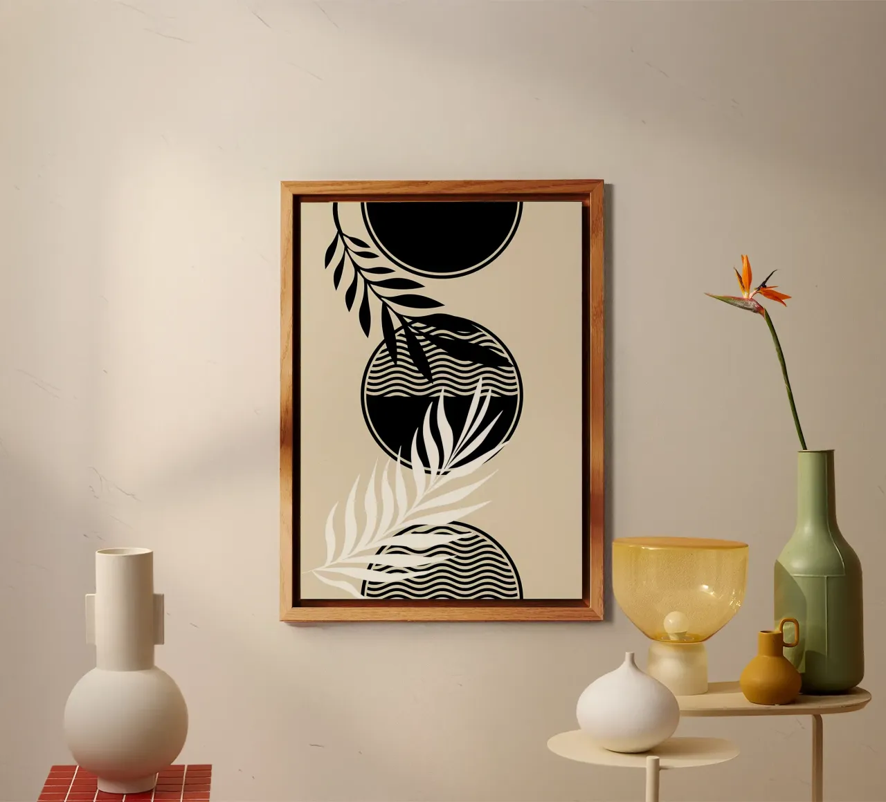 Stampa tropicale in bianco e nero alluminio dibond da James M Coyle