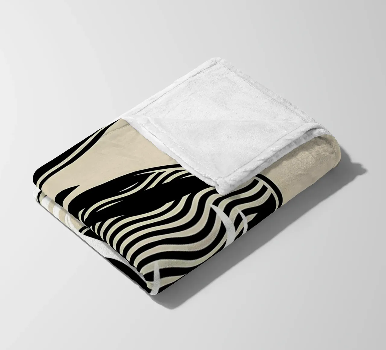 Stampa tropicale in bianco e nero coperta in pile da James M Coyle