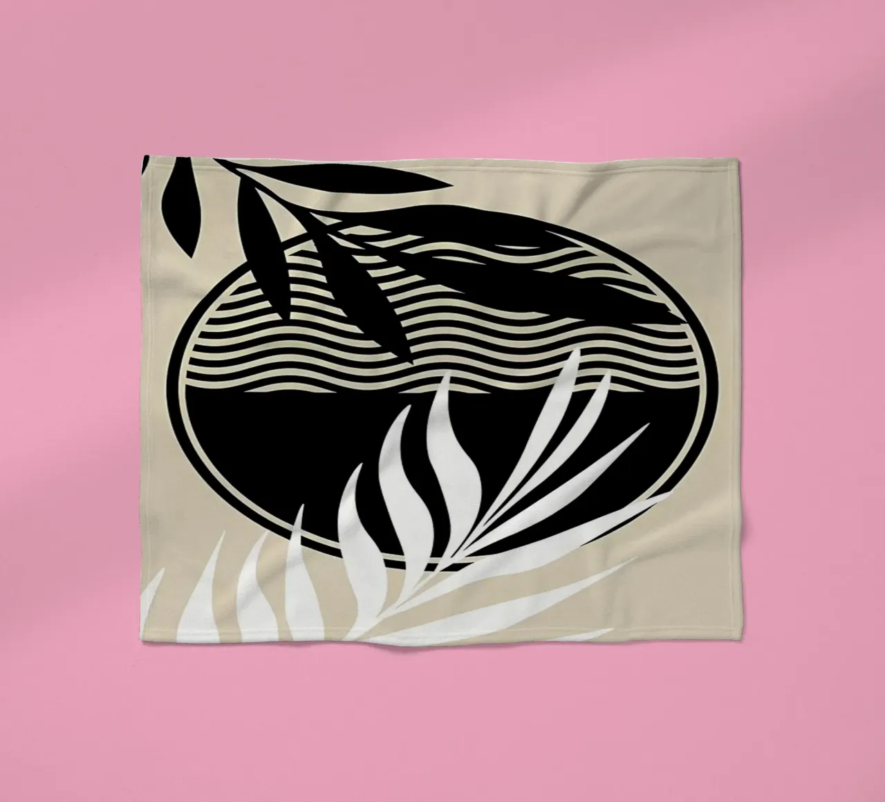 Stampa tropicale in bianco e nero coperta in pile da James M Coyle