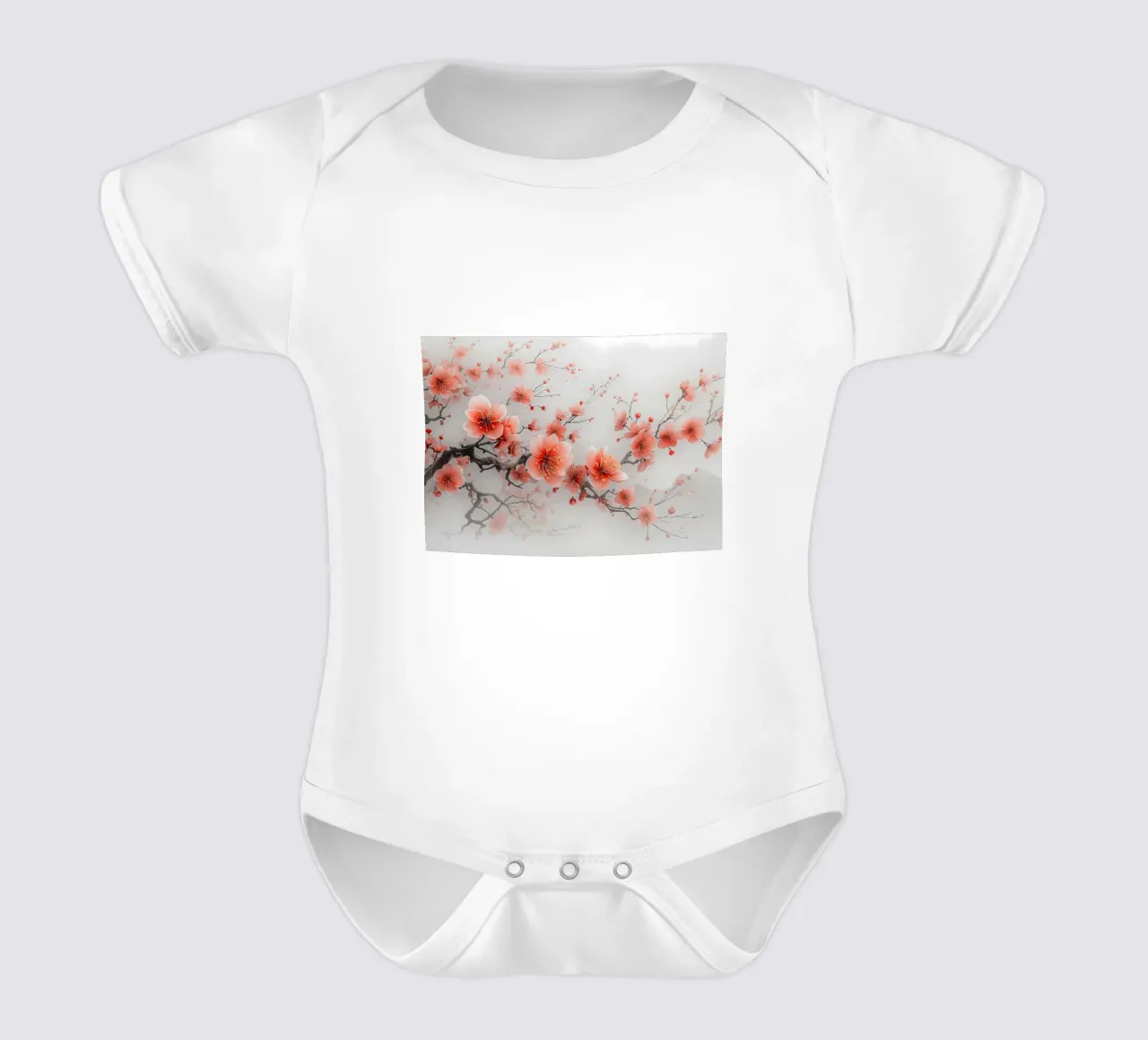 ciliegio in fiore in Giappone body neonato maniche corte da Rebecca Clark Wyrick