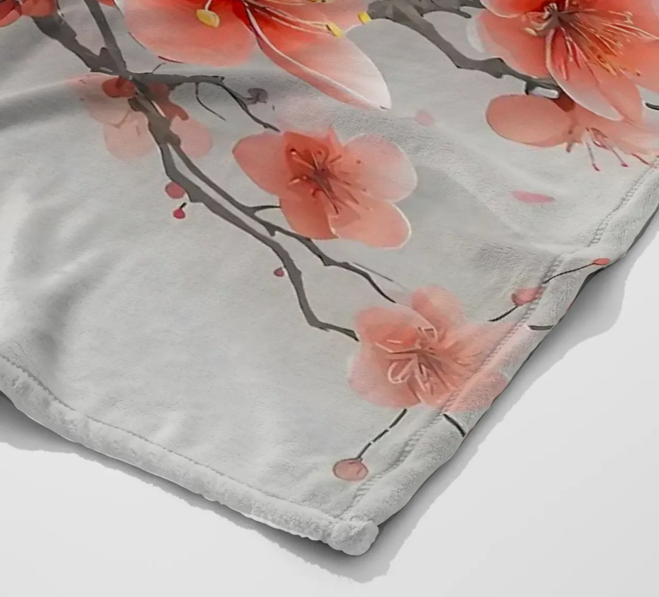 ciliegio in fiore in Giappone coperta in pile da Rebecca Clark Wyrick