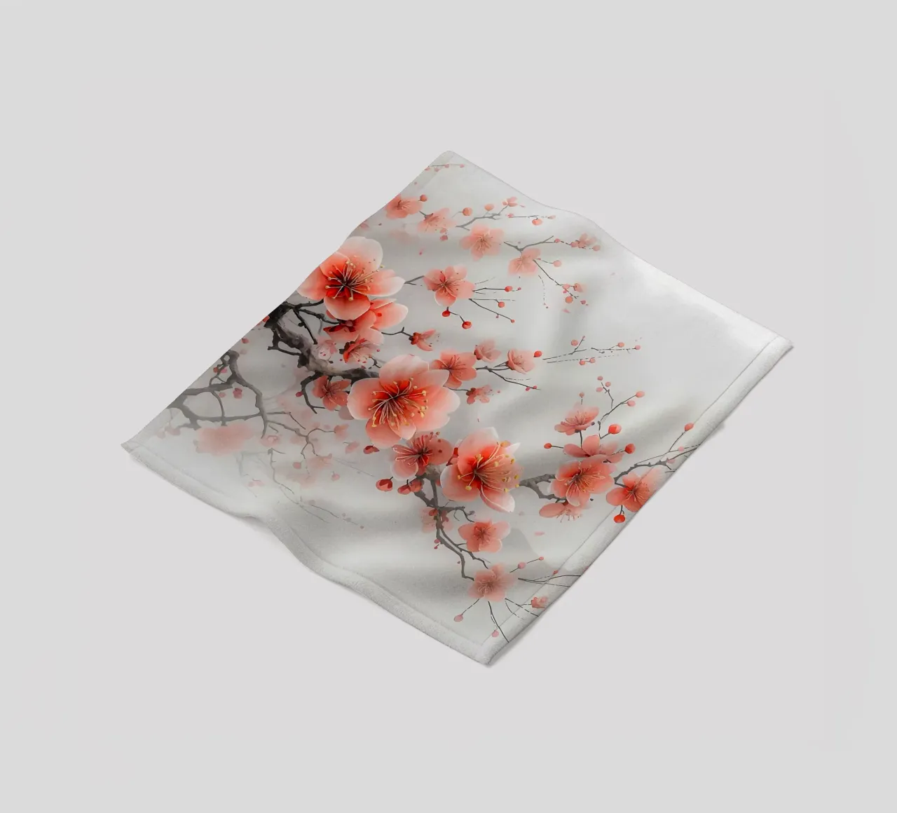 ciliegio in fiore in Giappone coperta in pile da Rebecca Clark Wyrick