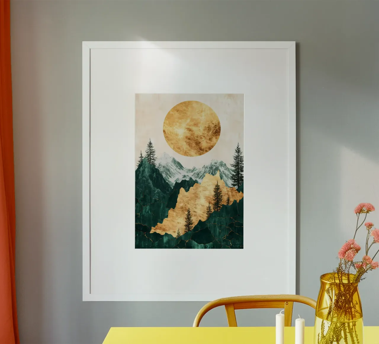 Gold Smaragdgebirge Poster von Albert S Jacob