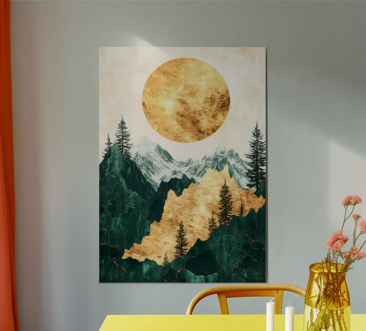 Gold Smaragdgebirge Poster von Albert S Jacob