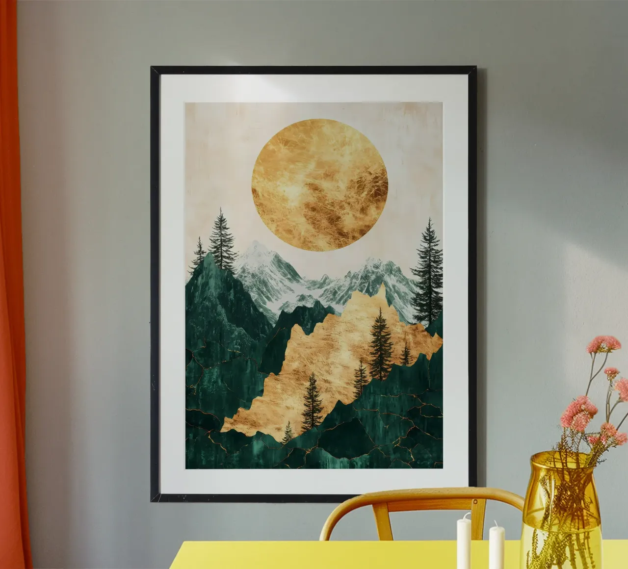 Gold Smaragdgebirge Poster von Albert S Jacob