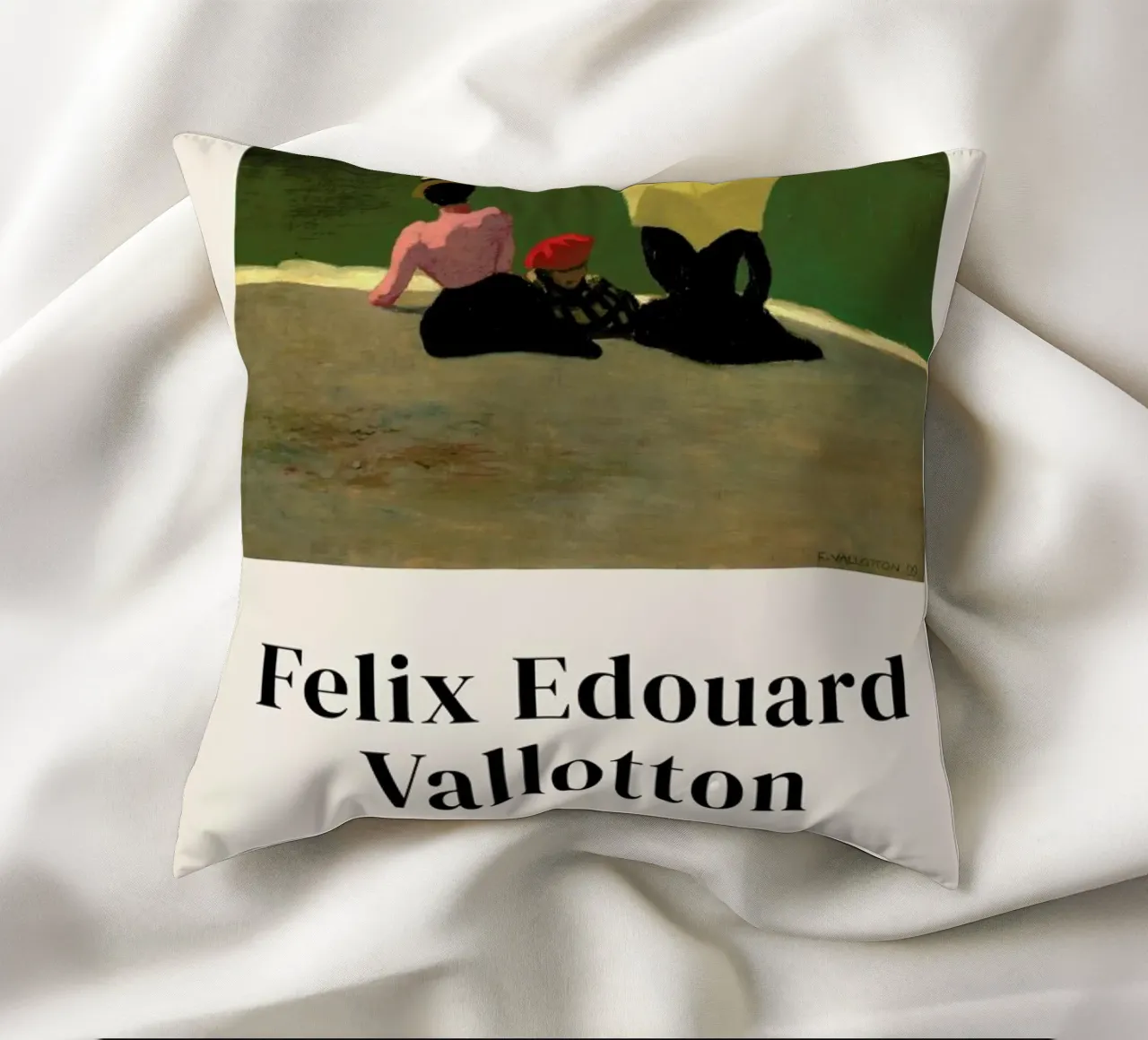 Vallotton - On the Beach cuscino da ARTOTHEK