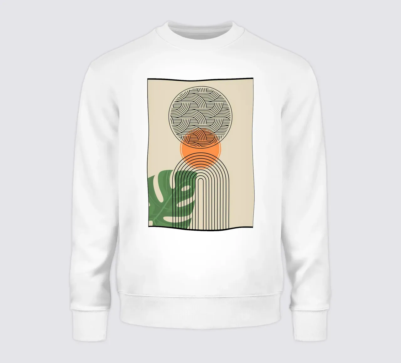 Impresión artística geométrica abstracta sudadera de James M Coyle