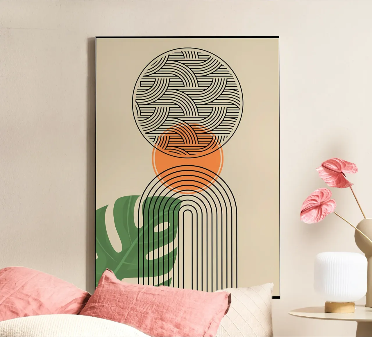 Abstract Geometric Art Print canvas by James M Coyle