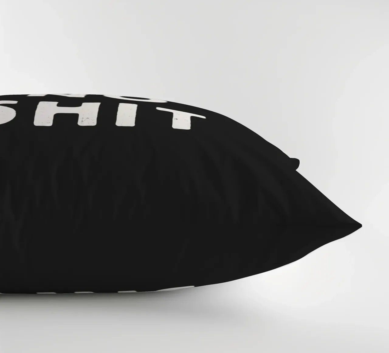 Take No Shit Sassy Sarcastic Typography Print in Black White decorative cushion by THE MOTIVATED TYPE
