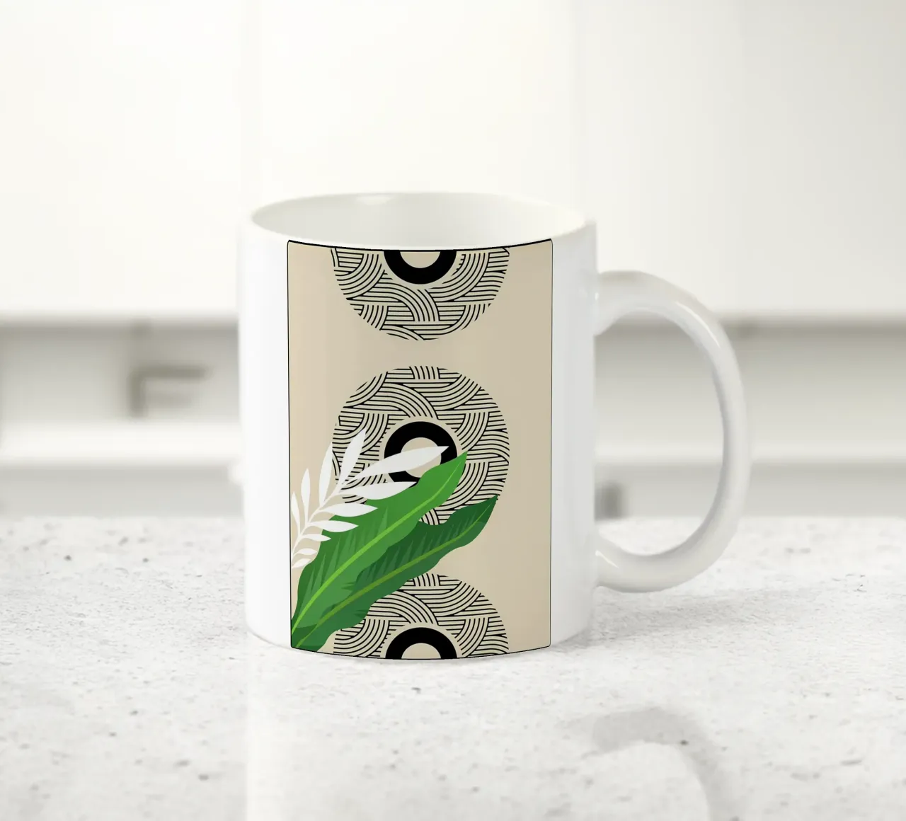 Tropical Geometric Art Print ceramic mug by James M Coyle