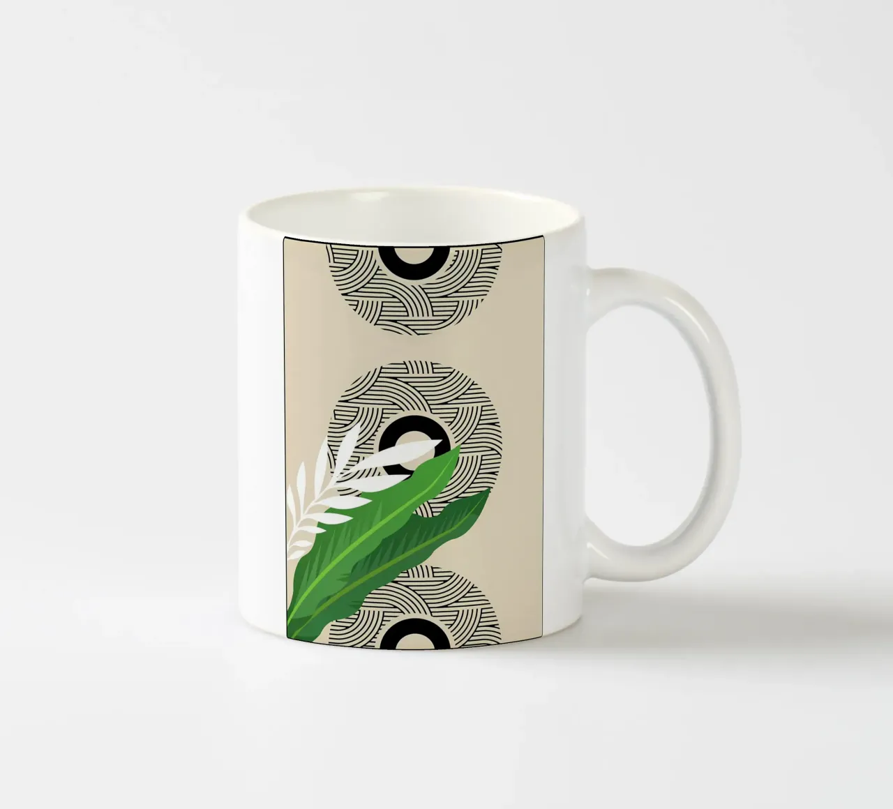 Tropical Geometric Art Print ceramic mug by James M Coyle