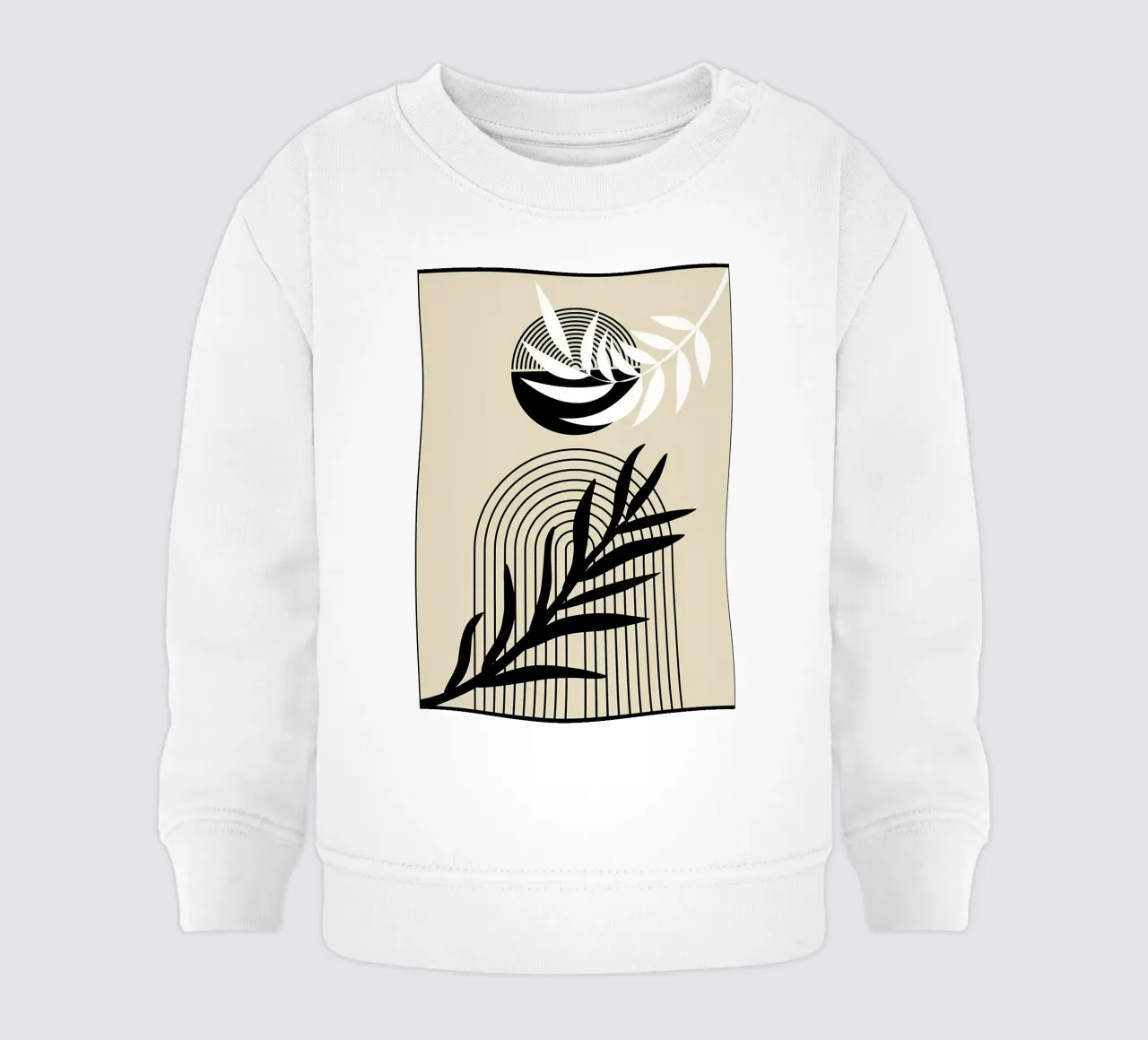 Arte botanica in bianco e nero felpa neonato da James M Coyle