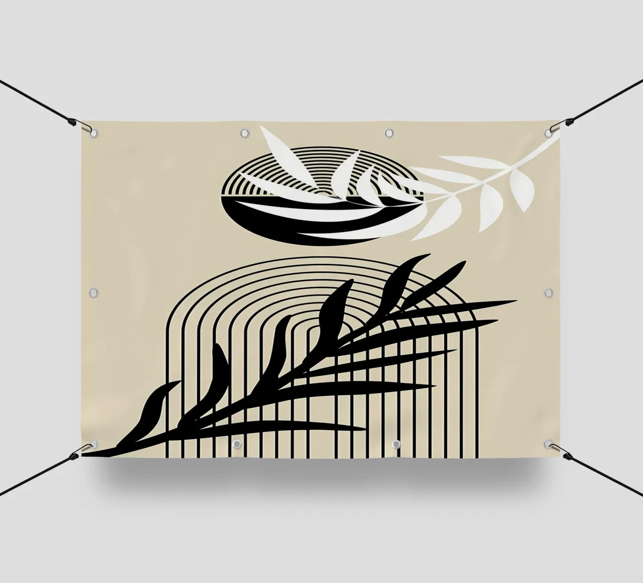 Arte botanica in bianco e nero telo in pvc da James M Coyle