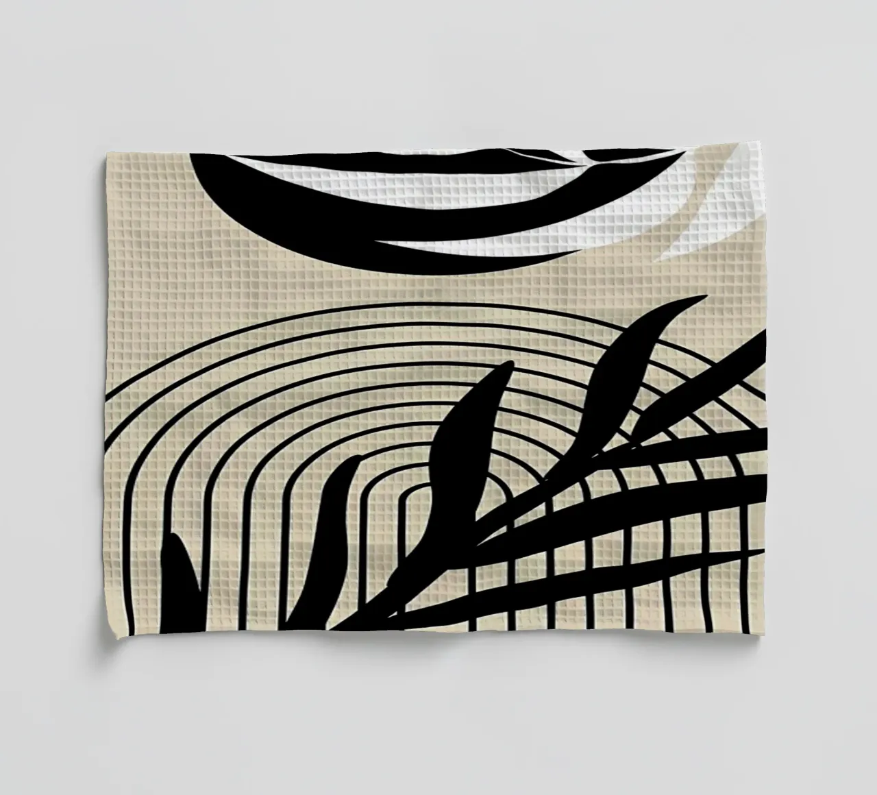 Black and White Botanical Art tea towel by James M Coyle