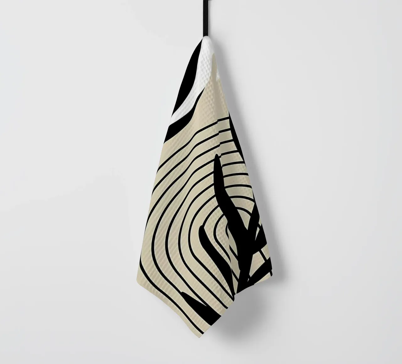Black and White Botanical Art tea towel by James M Coyle