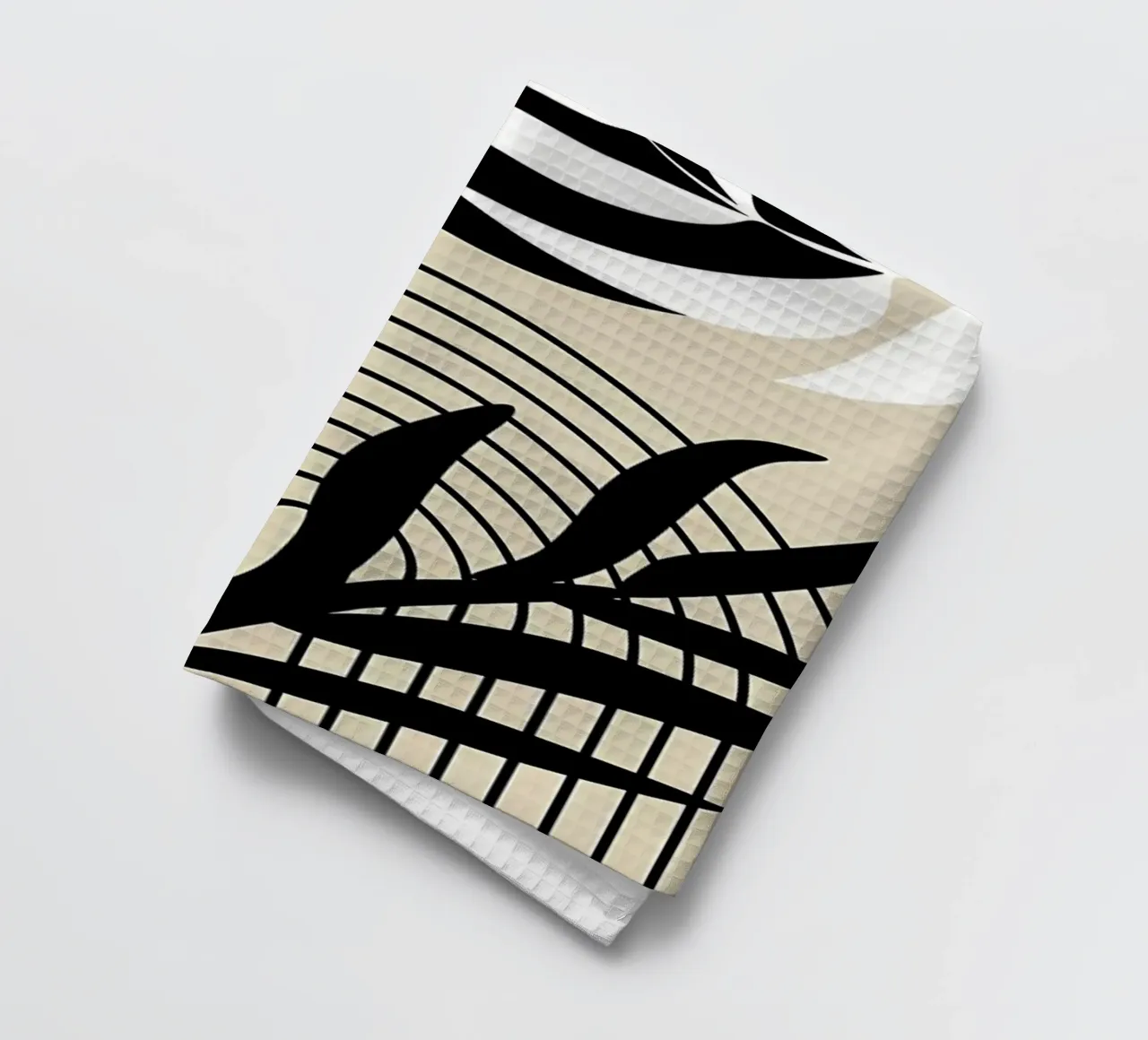 Black and White Botanical Art tea towel by James M Coyle