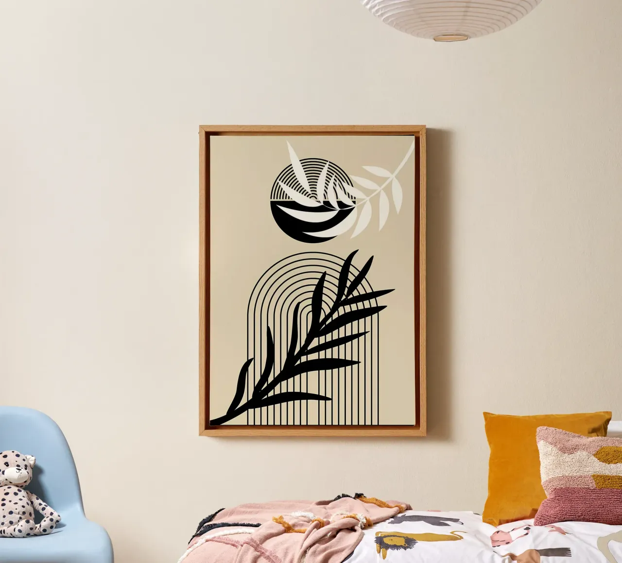 Arte botanica in bianco e nero tela con Cornice a cassetta da James M Coyle