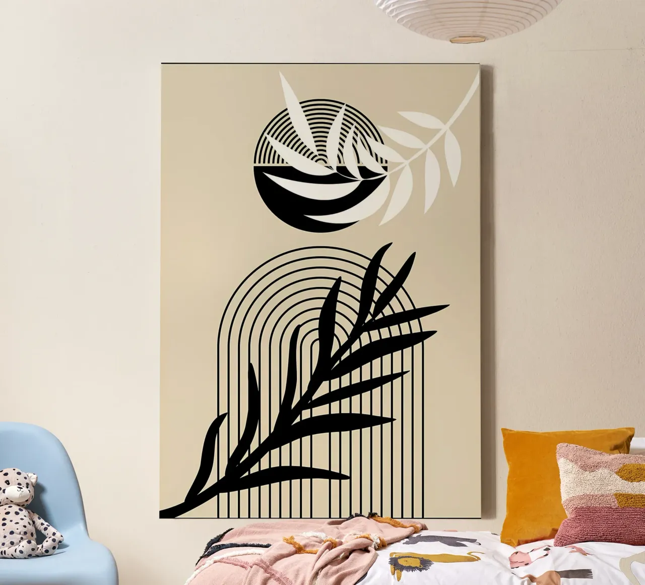 Arte botanica in bianco e nero tela con Cornice a cassetta da James M Coyle