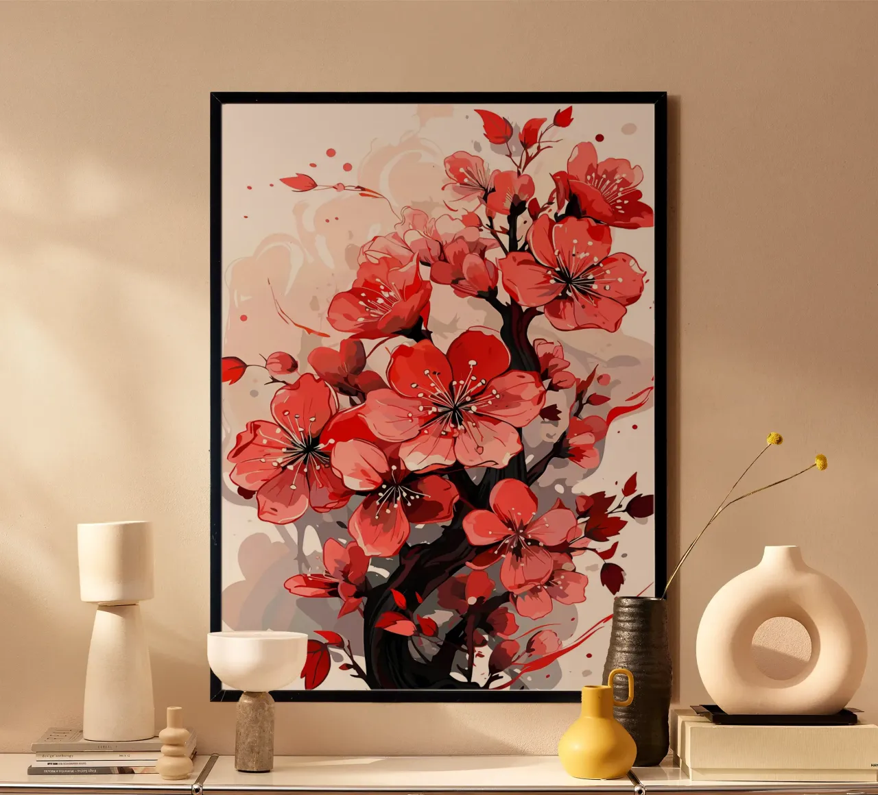 Fiore rosso poster da Rebecca Clark Wyrick