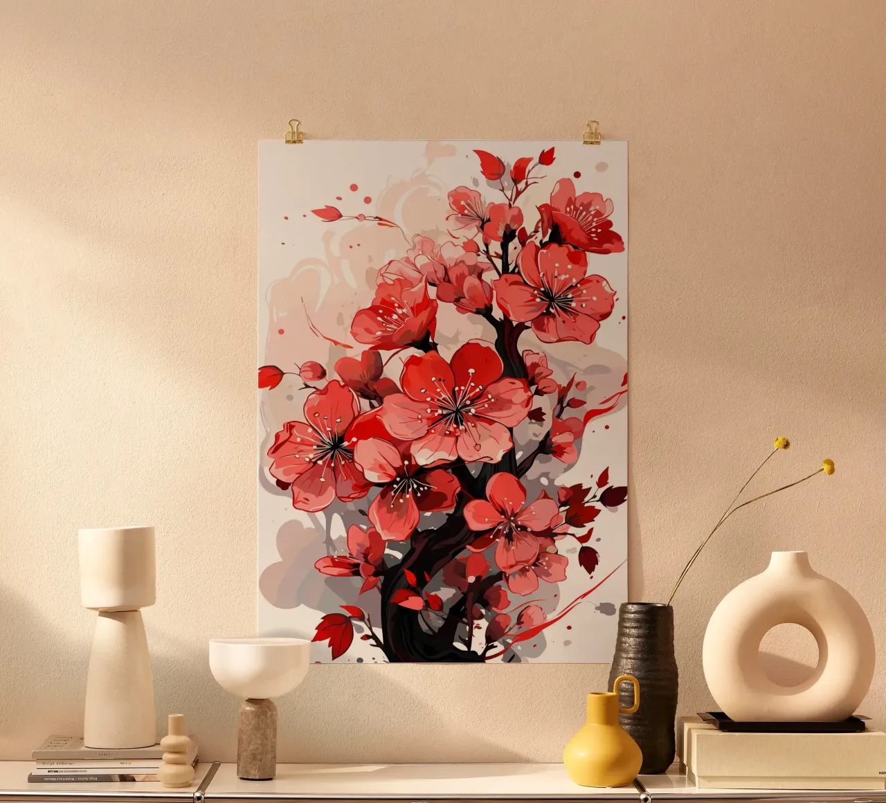 Fiore rosso poster da Rebecca Clark Wyrick