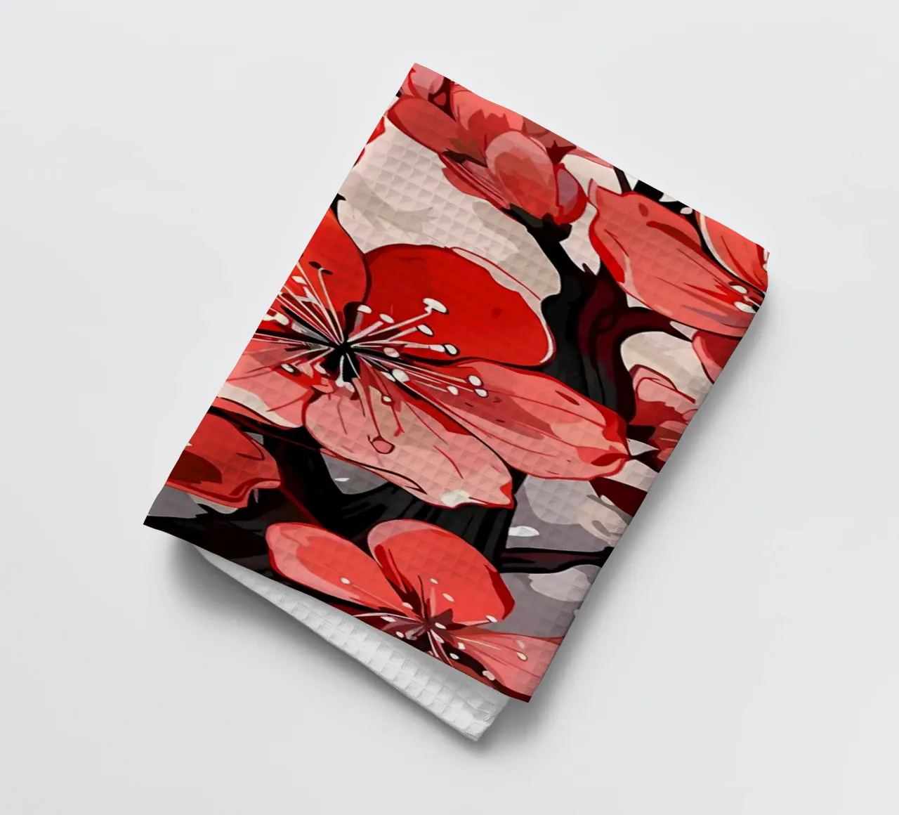 Fiore rosso canovaccio da cucina da Rebecca Clark Wyrick