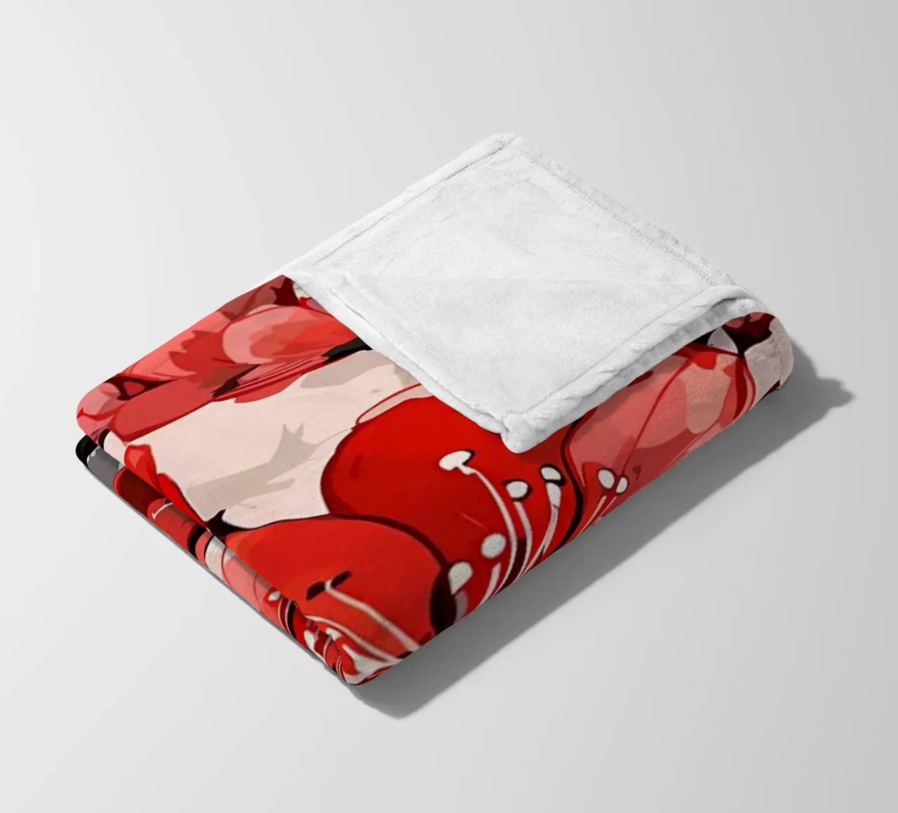 Fiore rosso coperta in pile da Rebecca Clark Wyrick