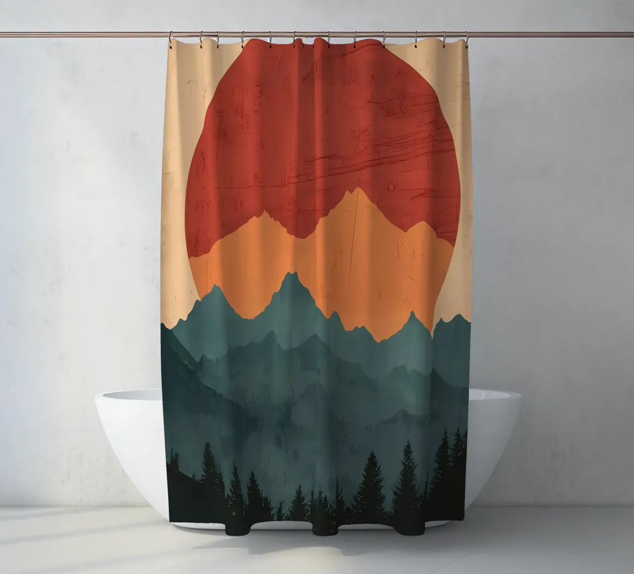 Winter Lake Forest shower curtain by Albert S Jacob
