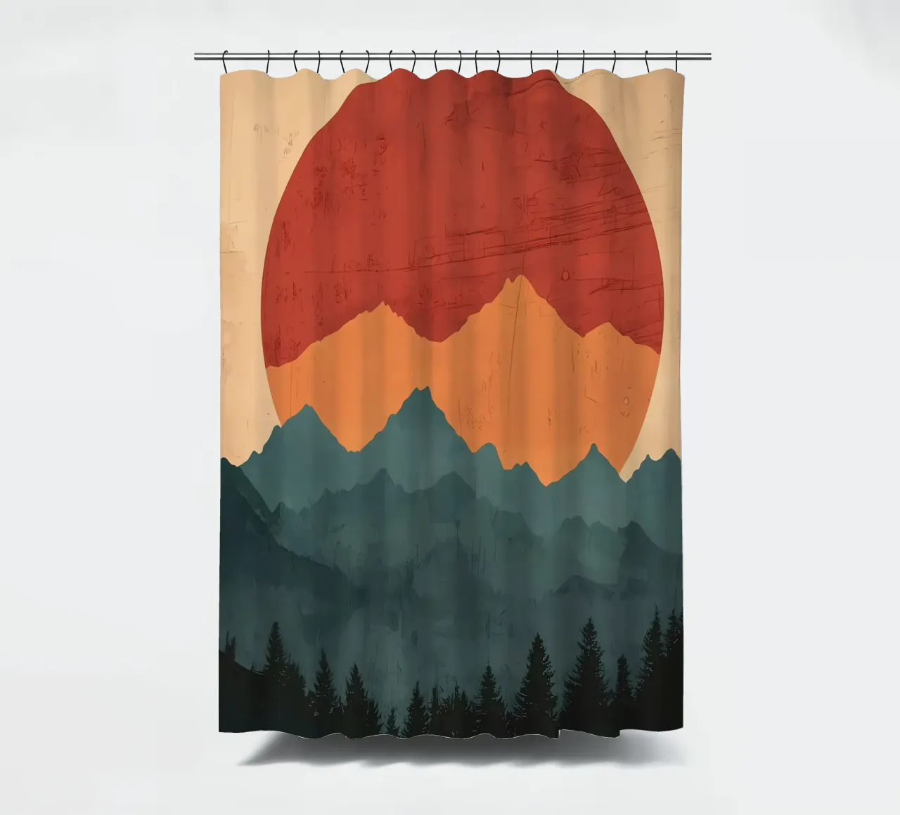 Winter Lake Forest shower curtain by Albert S Jacob