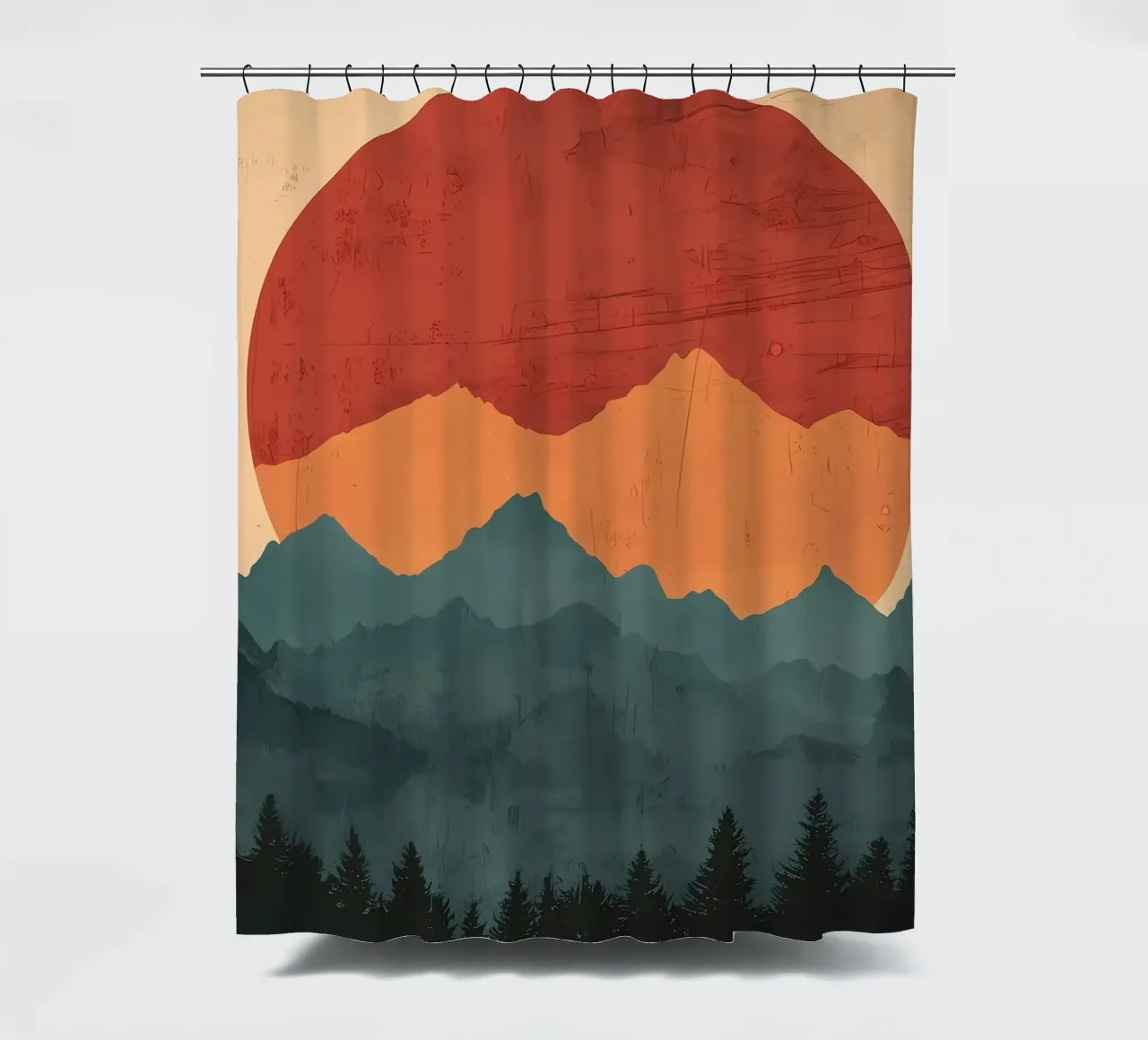 Winter Lake Forest shower curtain by Albert S Jacob